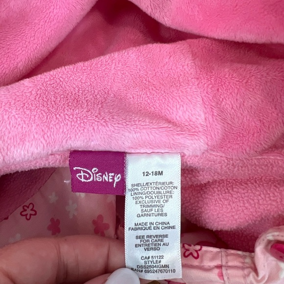 Disney Minnie Mouse Jacket Bows Pink Button Up 12-18M Baby Girl - Picture 6 of 6